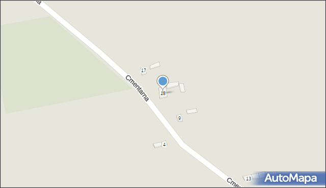 Dąbrowice, Cmentarna, 18, mapa Dąbrowice