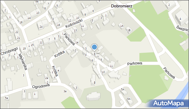 Dobromierz, Cmentarna, 5, mapa Dobromierz