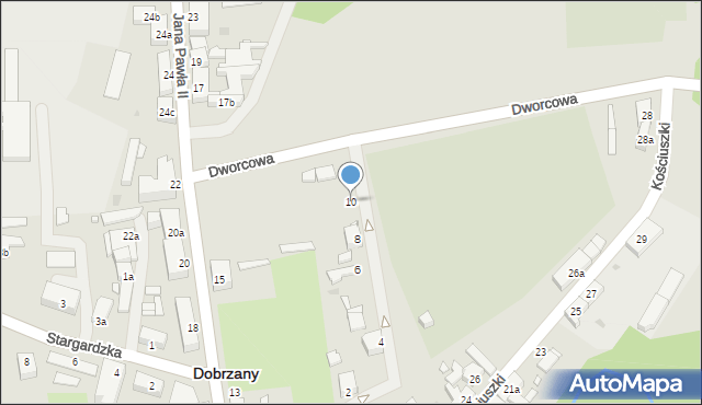 Dobrzany, Cmentarna, 10, mapa Dobrzany