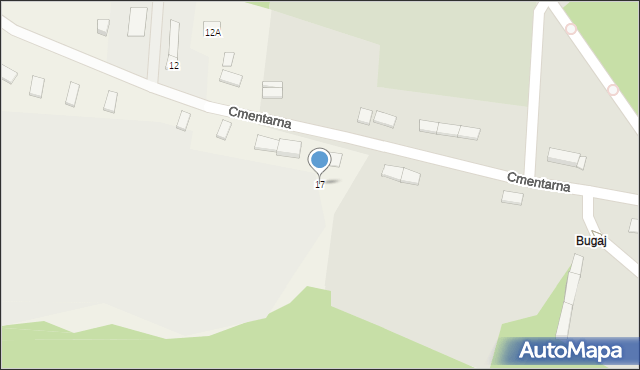 Działoszyn, Cmentarna, 17, mapa Działoszyn