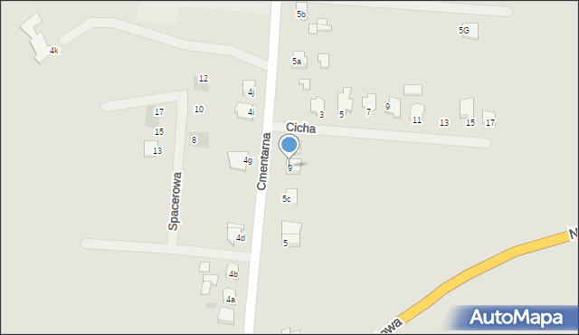 Gniewkowo, Cmentarna, 9, mapa Gniewkowo