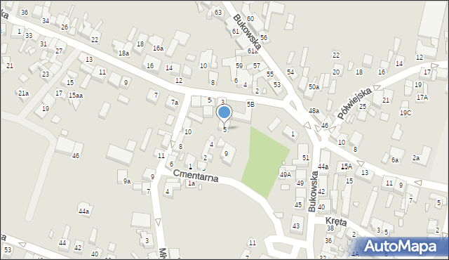 Grodzisk Wielkopolski, Cmentarna, 5, mapa Grodzisk Wielkopolski