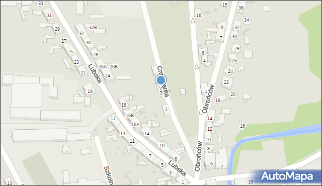 Jasień, Cmentarna, 3, mapa Jasień