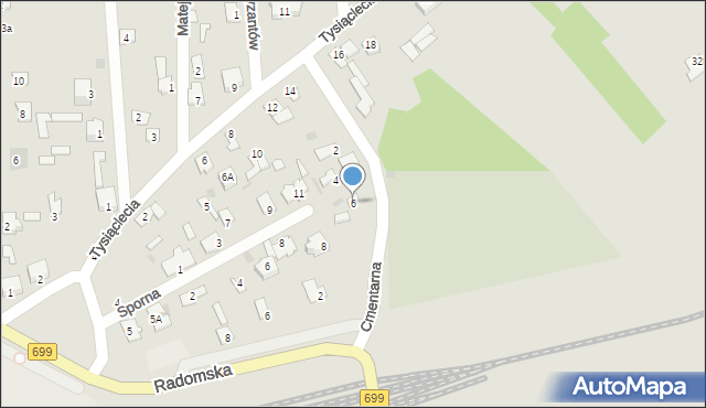 Jedlnia-Letnisko, Cmentarna, 6, mapa Jedlnia-Letnisko