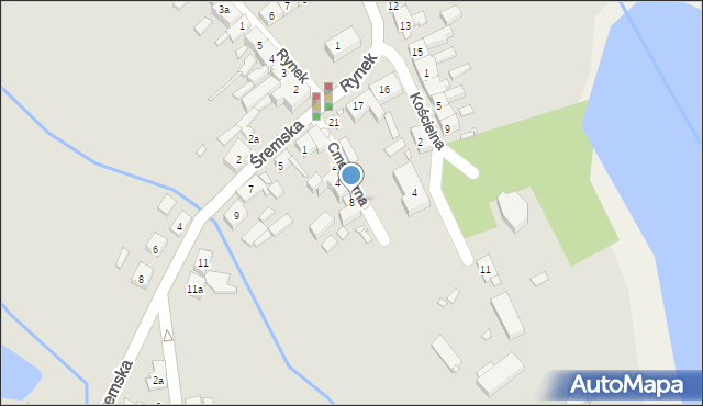 Kórnik, Cmentarna, 8, mapa Kórnik