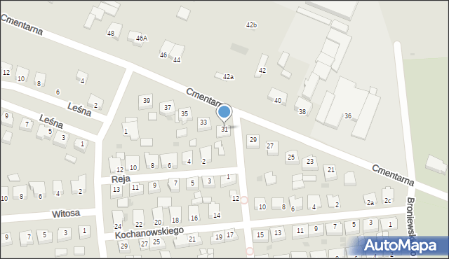 Margonin, Cmentarna, 31, mapa Margonin