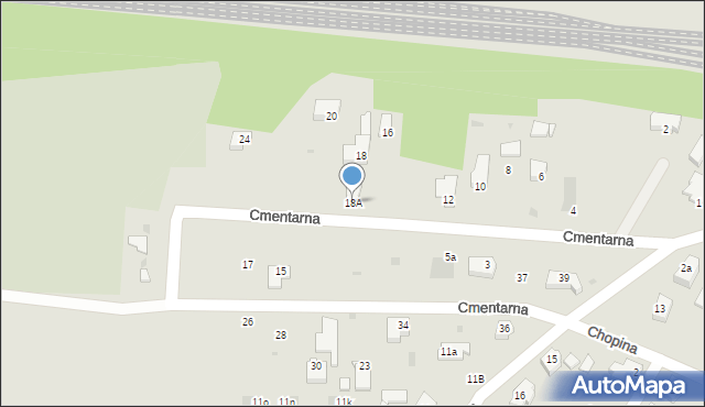 Międzychód, Cmentarna, 18A, mapa Międzychód