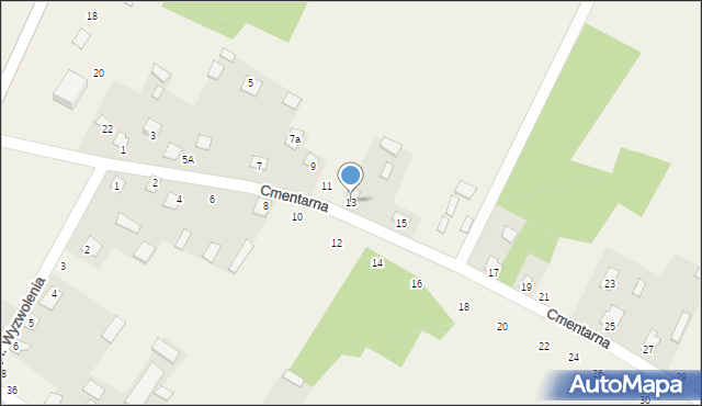 Niemirów, Cmentarna, 13, mapa Niemirów