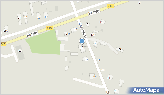 Nowogród, Cmentarna, 20, mapa Nowogród