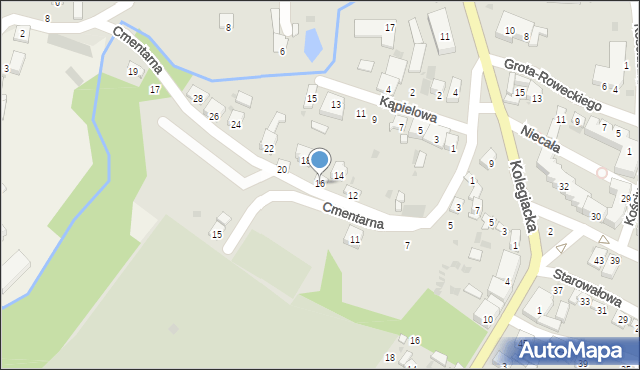 Opatów, Cmentarna, 16, mapa Opatów