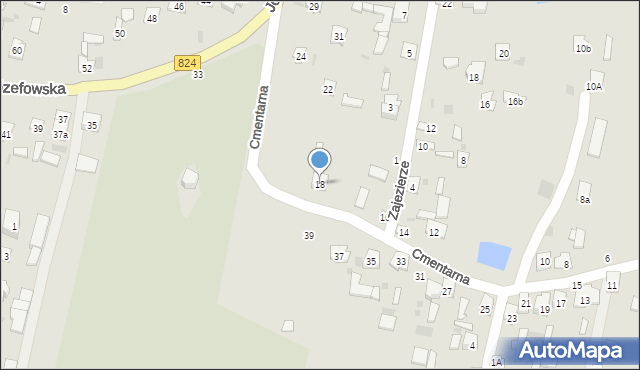 Opole Lubelskie, Cmentarna, 18, mapa Opole Lubelskie