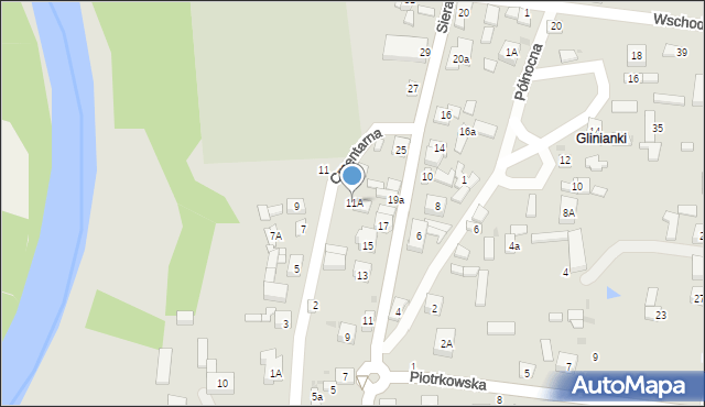 Osjaków, Cmentarna, 11A, mapa Osjaków