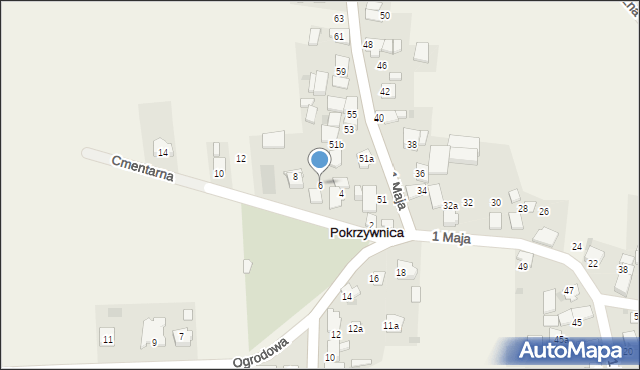 Pokrzywnica, Cmentarna, 6, mapa Pokrzywnica