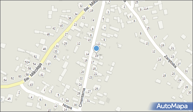 Przyrów, Cmentarna, 13, mapa Przyrów