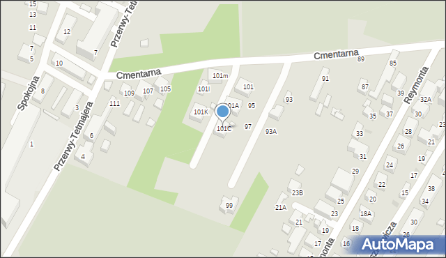 Siedlce, Cmentarna, 101C, mapa Siedlce