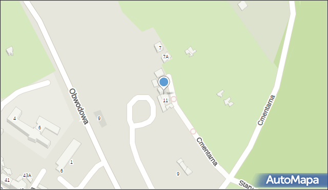 Siemianowice Śląskie, Cmentarna, 13A, mapa Siemianowice Śląskie