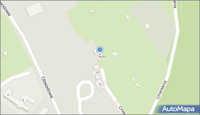 Siemianowice Śląskie, Cmentarna, 7A, mapa Siemianowice Śląskie