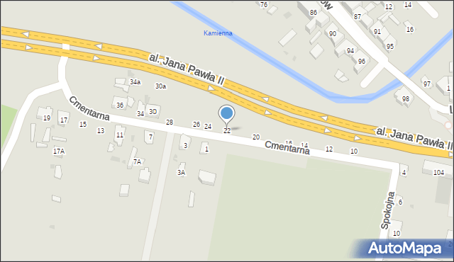 Skarżysko-Kamienna, Cmentarna, 22, mapa Skarżysko-Kamienna