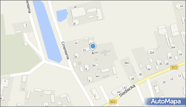 Skórzec, Cmentarna, 8b, mapa Skórzec