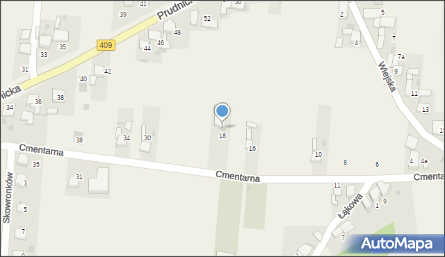 Steblów, Cmentarna, 20, mapa Steblów