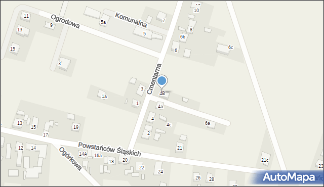 Tarnów Opolski, Cmentarna, 4B, mapa Tarnów Opolski