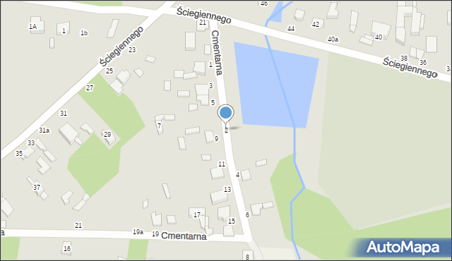 Tuszyn, Cmentarna, 2, mapa Tuszyn