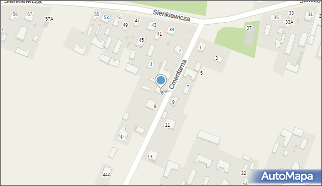 Wojcieszków, Cmentarna, 2, mapa Wojcieszków
