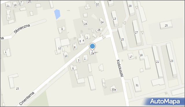 Wola Krzysztoporska, Cmentarna, 1a, mapa Wola Krzysztoporska