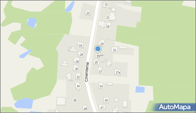 Zawodzie, Cmentarna, 33, mapa Zawodzie