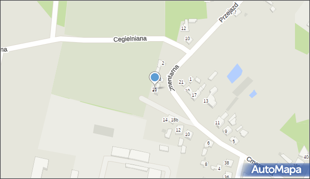 Zelów, Cmentarna, 16, mapa Zelów