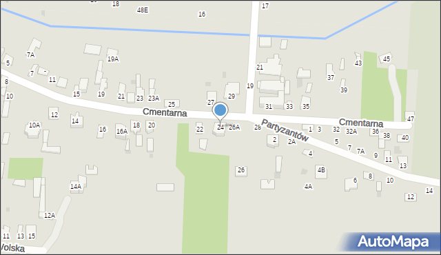 Zwoleń, Cmentarna, 24, mapa Zwoleń