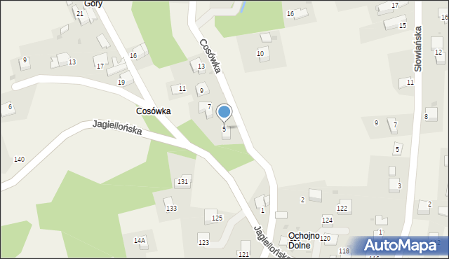 Ochojno, Cosówka, 5, mapa Ochojno