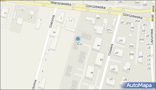 Warszawa, Coopera Meriana C., gen., 7t, mapa Warszawy