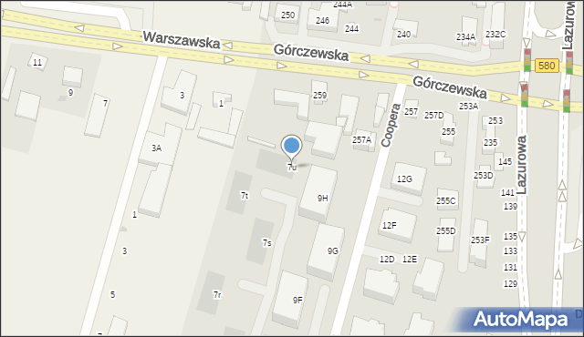 Warszawa, Coopera Meriana C., gen., 7u, mapa Warszawy