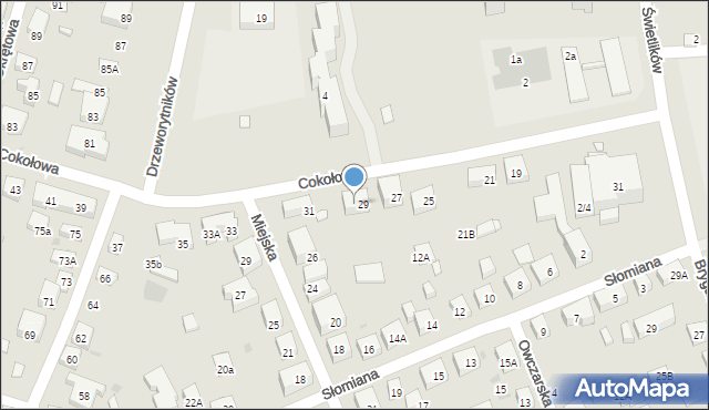 Warszawa, Cokołowa, 29A, mapa Warszawy