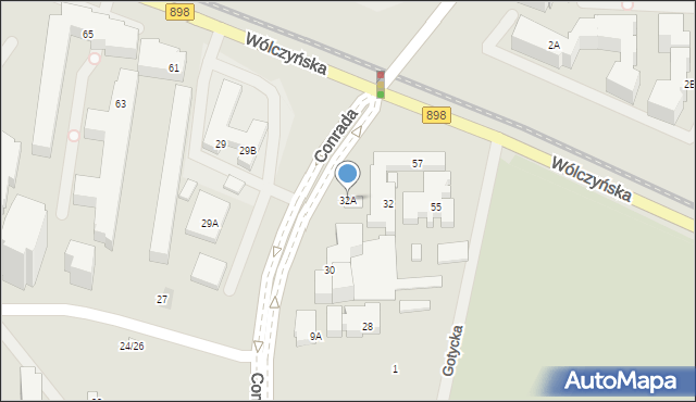 Warszawa, Conrada Josepha, 32A, mapa Warszawy
