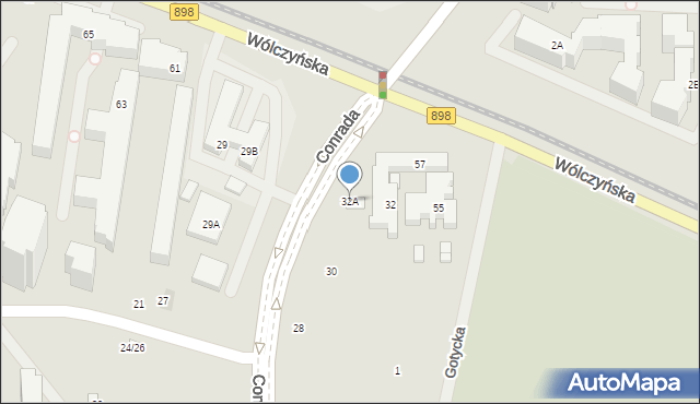 Warszawa, Conrada Josepha, 32A, mapa Warszawy