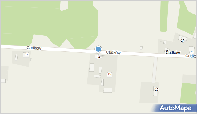 Cudków, Cudków, 14, mapa Cudków