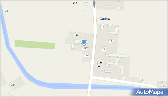 Cudów, Cudów, 14A, mapa Cudów