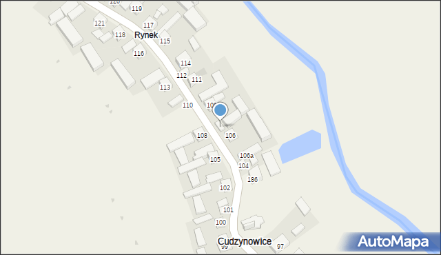 Cudzynowice, Cudzynowice, 107, mapa Cudzynowice