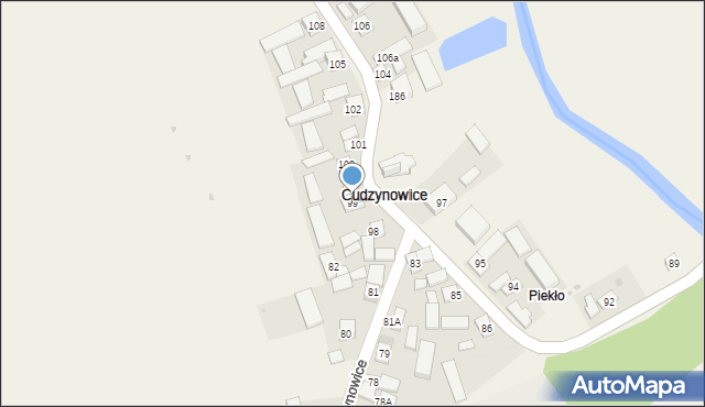 Cudzynowice, Cudzynowice, 99, mapa Cudzynowice