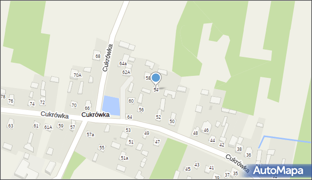 Cukrówka, Cukrówka, 54, mapa Cukrówka