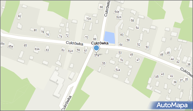 Cukrówka, Cukrówka, 57a, mapa Cukrówka