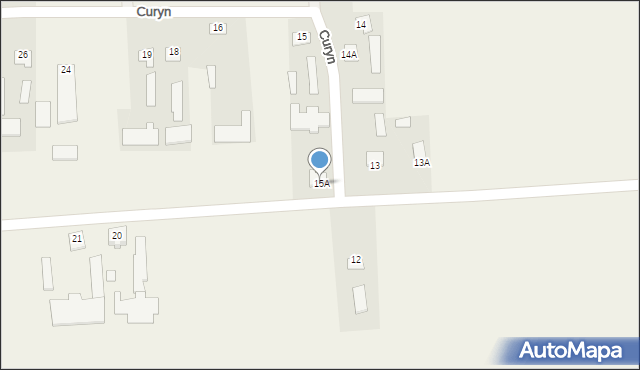 Curyn, Curyn, 15A, mapa Curyn