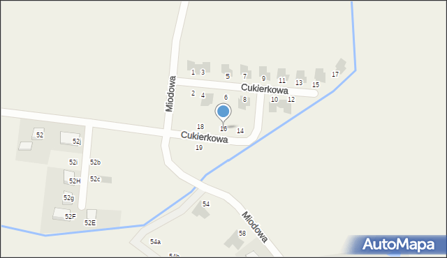 Folwark, Cukierkowa, 16, mapa Folwark