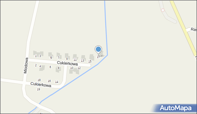 Folwark, Cukierkowa, 17, mapa Folwark