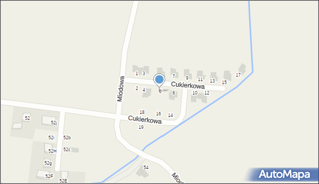 Folwark, Cukierkowa, 6, mapa Folwark