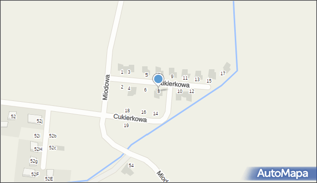 Folwark, Cukierkowa, 8, mapa Folwark