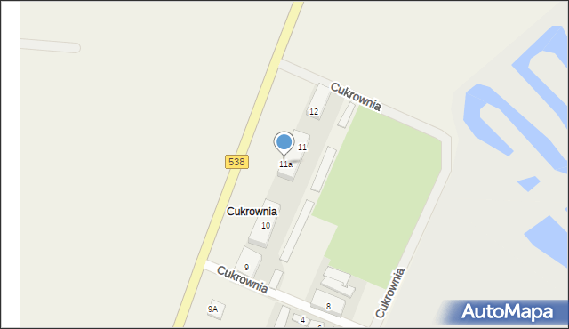 Gruta, Cukrownia, 11a, mapa Gruta