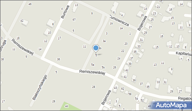 Poznań, Cumownicza, 5, mapa Poznania